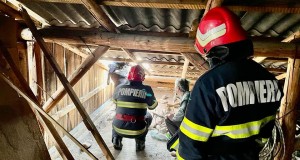 Incendiu la Stăuceni, stins la timp de către pompieri