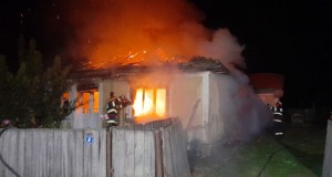 Un incendiu a mistuit casa unei bătrâne din Copălău