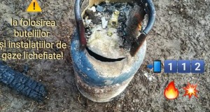 O butelie care a avut scăpări de gaze a provocat un incendiu la Călărași